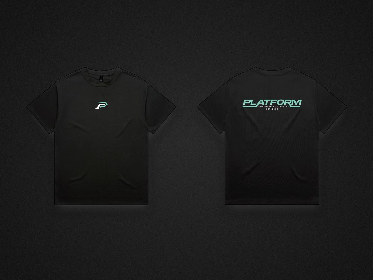 Platform Tee — front and back view